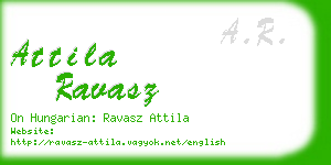 attila ravasz business card